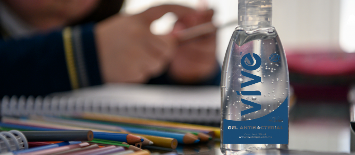 uso del gel antibacterial
